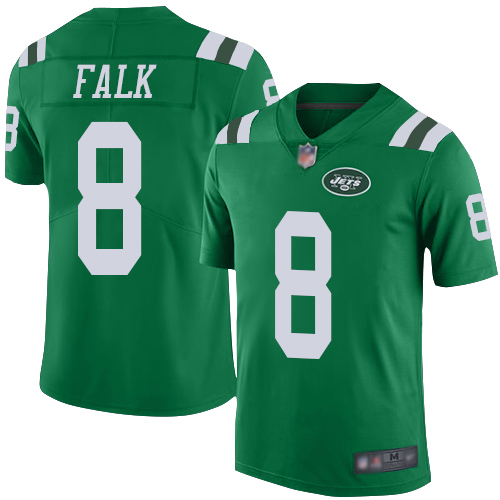 New York Jets Limited Green Youth Luke Falk Jersey NFL Football 8 Rush Vapor Untouchable